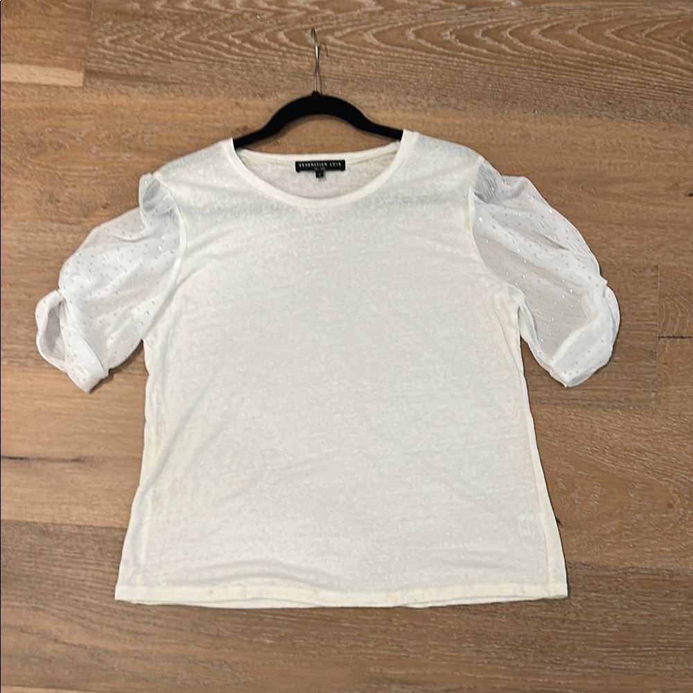 Generation Love Cream Puff Sleeve Blouse, Size Medium - Picture 7 of 10